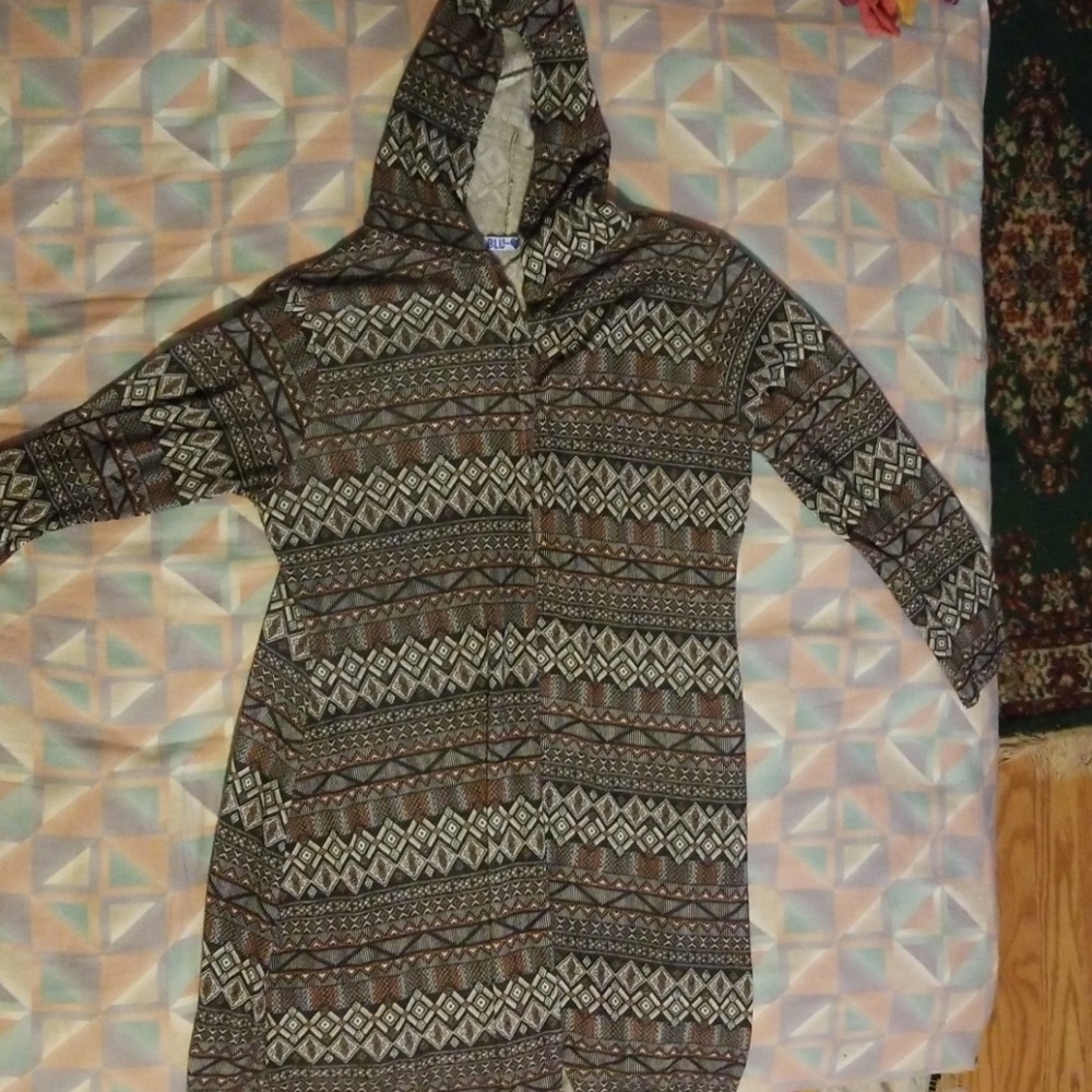 Long sleeve hooded cardigan